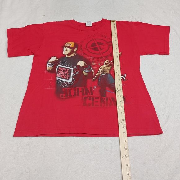 Vtg Y2K John Cena WWE Red Graphic T-Shirt Youth Size XL, Adult Size Small - Picture 5 of 6